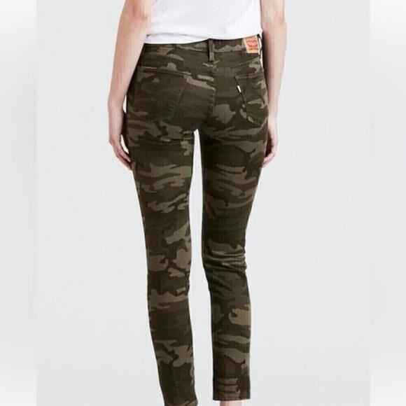 New LEVI'S Women's 711 Skinny Ankle, pants Jeans camo size 00, waist 24 - Picture 5 of 12